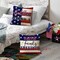 4th of July Pillow Covers – 18"x18" Patriotic Throw Pillow Cases with Stripes, Stars & "God Bless America" Design, Independence Day & Memorial Day Decorations, Set of 4 for Sofa, Couch, or Chair